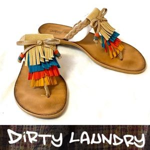 DIRTY LAUNDRY Mojave Fringe Thong Sandals